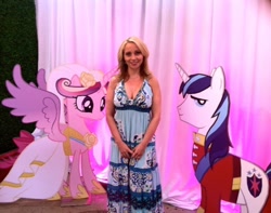 Size: 600x472 | Tagged: safe, princess cadance, shining armor, human, irl, irl human, photo, tara strong, wingboner