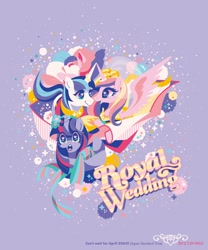 Size: 1000x1200 | Tagged: safe, artist:nitlo, princess cadance, shining armor, twilight sparkle, alicorn, pony, unicorn, female, heart, male, royal wedding, shiningcadance, shipping, straight, wingding eyes