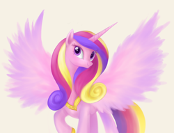 Size: 700x534 | Tagged: safe, artist:mn27, princess cadance, alicorn, pony, female, mare, solo, spread wings