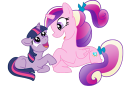 Size: 1303x919 | Tagged: safe, artist:lunarcakez, princess cadance, twilight sparkle, alicorn, pony, unicorn, female, filly, horn, mare, wings