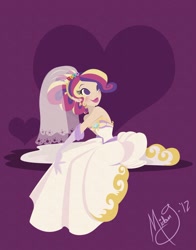 Size: 1440x1839 | Tagged: safe, artist:licoricebunny, princess cadance, clothes, dress, female, humanized, solo, wedding dress