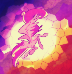 Size: 800x828 | Tagged: safe, artist:miniyuna, princess cadance, alicorn, pony, female, horn, solo, stained glass