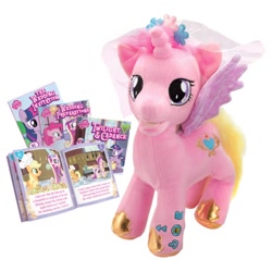 Size: 410x410 | Tagged: safe, applejack, pinkie pie, princess cadance, rainbow dash, twilight sparkle, earth pony, pony, book, hasbro, irl, official, official content, photo, plushie, story, toy