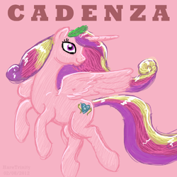 Size: 500x500 | Tagged: safe, artist:haretrinity, princess cadance, alicorn, pony, cadence is a foreigner, female, horn, solo