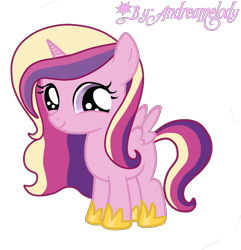 Size: 1638x1700 | Tagged: safe, artist:andreamelody, princess cadance, alicorn, pony, filly, simple background, solo, transparent background, vector