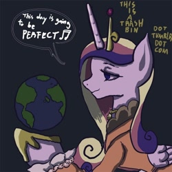 Size: 500x500 | Tagged: safe, artist:lyun, princess cadance, alicorn, pony, clothes, earth, female, mare, solo