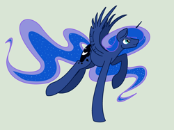 Size: 2352x1760 | Tagged: safe, artist:vocaloid6, princess luna, alicorn, pony, female, horn, mare, simple background, solo