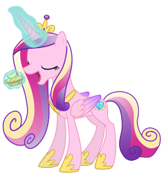 Size: 6000x6500 | Tagged: safe, artist:90sigma, princess cadance, alicorn, pony, a canterlot wedding, absurd resolution, apple fritter (food), dessert, food, nom, simple background, transparent background, vector