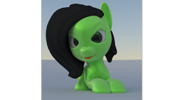 Size: 1920x1080 | Tagged: safe, artist:anon-0df3, oc, oc:anon filly, pony, 3d, blender, cycles, female, filly, tongue out