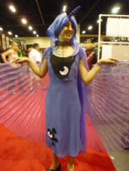 Size: 2448x3264 | Tagged: artist needed, safe, princess luna, human, 2013, convention, cosplay, irl, irl human, megacon, photo, solo