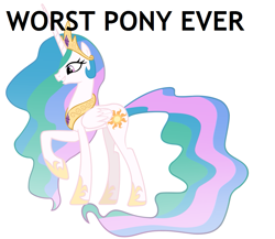 Size: 987x855 | Tagged: safe, princess celestia, alicorn, pony, 1000 hours in ms paint, op is a cuck, op is trying to be funny, simple background, solo, telling lies, white background, worst pony
