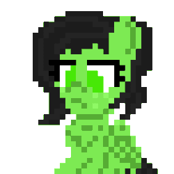 Size: 256x256 | Tagged: safe, artist:enragement filly, oc, oc:anon filly, pegasus, pony, animated, blinking, female, filly, gif, grumpy, pixel art, wings