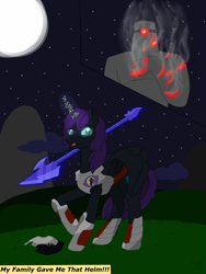 Size: 635x845 | Tagged: safe, artist:blankedmind, oc, oc:nyx, alicorn, alicorn oc, armor, golem, weapon