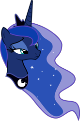 Size: 5000x7578 | Tagged: safe, artist:sir-teutonic-knight, princess luna, alicorn, pony, absurd resolution, bust, head, simple background, solo, transparent background, unamused, vector