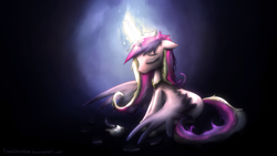 Size: 1920x1080 | Tagged: safe, artist:fongsaunder, princess cadance, alicorn, pony, female, mare, princess sadance, sad