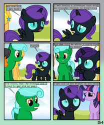 Size: 900x1080 | Tagged: safe, artist:lister-of-smeg, flash sentry, twilight sparkle, twilight sparkle (alicorn), oc, oc:lazybug, oc:nyx, oc:winter squash, alicorn, pony, comic:crystal heart attack, colt, crystal empire, female, male, mare