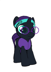 Size: 460x654 | Tagged: safe, artist:flower_blossom, edit, oc, oc:nyx, alicorn, pony, 3d, 3d model, alicorn oc, clothes, cropped, female, filly, glasses, headband, second life, simple background, solo, transparent background