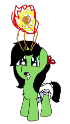 Size: 1439x2560 | Tagged: safe, artist:scotch, oc, oc:anon filly, pony, unicorn, baby, bow, cute, diaper, drool, female, filly, fireball, hair bow