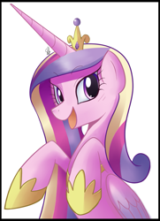 Size: 1071x1477 | Tagged: safe, artist:sallymon, princess cadance, alicorn, pony, open mouth, solo