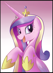 Size: 1071x1477 | Tagged: safe, artist:sallymon, princess cadance, alicorn, pony, open mouth, solo