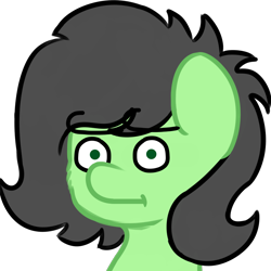 Size: 800x800 | Tagged: safe, artist:playstation, artist:topicranger, derpibooru exclusive, edit, editor:playstation, oc, oc only, oc:anon, oc:anon filly, earth pony, pony, age regression, colored, cropped, disapproval, emotes, female, filly, look of disapproval, ponified, simple, simple background, solo, transparent background