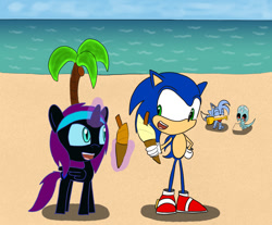 Size: 1073x890 | Tagged: safe, artist:slizergiy, oc, oc:nyx, alicorn, fanfic:past sins, alicorn oc, bashing, crossover, food, ice cream, ice cream cone, kacheek, lupe (neopets), neopets, newbie artist training grounds, sonic the hedgehog, sonic the hedgehog (series)