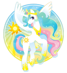 Size: 945x1038 | Tagged: safe, artist:iinano, princess celestia, alicorn, pony, pixiv, pretty, solo