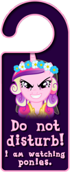 Size: 1800x4400 | Tagged: safe, artist:thorinair, princess cadance, alicorn, pony, door knob hanger, glare, grin, smiling, solo