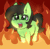Size: 512x501 | Tagged: safe, artist:duop-qoub, artist:smoldix, oc, oc only, oc:anon filly, earth pony, pony, animated, burning, ear fluff, featured image, female, filly, fire, happy, hell, irrational exuberance, looking up, open mouth, smiling, solo, some mares just want to watch the world burn, this is fine