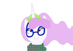 Size: 1091x768 | Tagged: safe, artist:hakar-kerarmor, princess celestia, alicorn, pony, clothes, glasses, hipster, princess molestia, scarf, solo