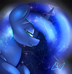 Size: 2000x2052 | Tagged: safe, artist:cinnamonh3artz, princess luna, alicorn, pony, portrait, princess, solo