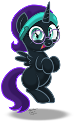 Size: 1024x1683 | Tagged: safe, artist:aleximusprime, oc, oc only, oc:nyx, alicorn, pony, cute, female, filly, looking at you, open mouth, simple background, solo, transparent background