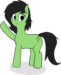 Size: 755x929 | Tagged: source needed, safe, anonymous artist, oc, oc only, oc:anon filly, earth pony, pony, cute, female, filly, looking at you, ocbetes, simple background, solo, transparent background, waving