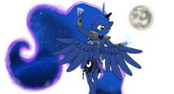 Size: 3934x2136 | Tagged: safe, artist:sydneyitssydneyyo, princess luna, anthro, crying, solo