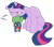 Size: 1280x1138 | Tagged: safe, artist:toonfreak, derpibooru import, twilight sparkle, unicorn twilight, pony, unicorn, chewing, crossover, eating, female, floppy ears, herbivore, mare, oddish, pokémon, predation, simple background, sitting, transparent background