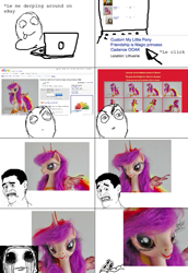 Size: 491x714 | Tagged: safe, princess cadance, comic, custom, ebay, irl, nightmare fuel, photo, rage comic, toy