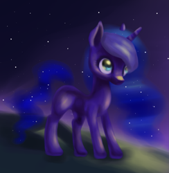 Size: 1179x1210 | Tagged: safe, artist:pollar-nya, princess luna, alicorn, pony, unicorn, solo