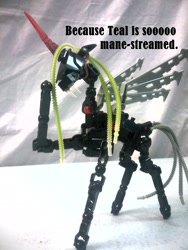 Size: 1536x2048 | Tagged: safe, artist:ejaylee, queen chrysalis, changeling, changeling queen, bionicle, lego, photo, solo