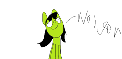 Size: 1608x781 | Tagged: safe, artist:niggamancer, oc, oc:anon filly, pony, 1000 hours in ms paint, female, filly, noiger, solo