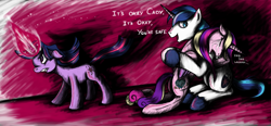 Size: 1000x462 | Tagged: safe, artist:jamescorck, princess cadance, shining armor, twilight sparkle, alicorn, pony, unicorn, crying, injured