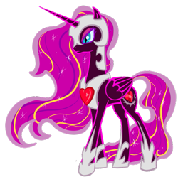 Size: 565x563 | Tagged: safe, artist:russiankolz, princess cadance, alicorn, pony, armor, corrupted, female, mare, nightmare, nightmare cadance, nightmarified, simple background, solo, transparent background