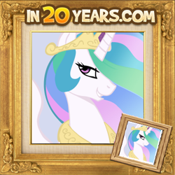 Size: 361x361 | Tagged: safe, princess celestia, alicorn, pony, immortality, immortality is awesome, in 20 years, it's good to be princess, meme, smiling, smirk, smug, smuglestia, solo