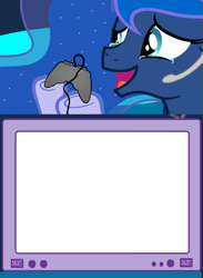 Size: 563x769 | Tagged: safe, princess luna, alicorn, pony, crying, exploitable meme, gamer luna, meme, obligatory pony, tears of joy, template, tv meme