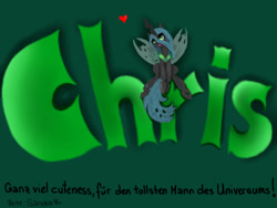 Size: 1200x900 | Tagged: safe, artist:mrs-ponylicious, queen chrysalis, changeling, changeling queen, female, heart, horn, solo