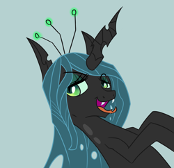 Size: 1803x1746 | Tagged: safe, artist:nohooves, queen chrysalis, changeling, changeling queen, female, horn, solo