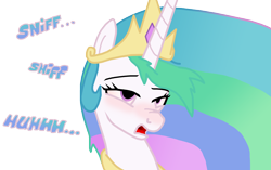 Size: 4000x2516 | Tagged: safe, artist:masterxtreme, princess celestia, alicorn, pony, fetish, nose wrinkle, pre sneeze, red nosed, sick, sneezing, sneezing fetish, solo