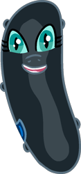 Size: 523x1117 | Tagged: safe, artist:poniidesu, oc, oc:nyx, alicorn, /mlp/, drawthread, duckery in the comments, food, pickle, pickle rick, requested art, rick and morty, simple background, solo, transparent background