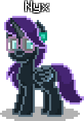 Size: 123x176 | Tagged: safe, oc, oc only, oc:nyx, alicorn, pony, alicorn oc, female, filly, glasses, hairband, headband, horn, pony town, simple background, solo, transparent background, wings