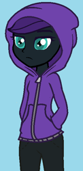 Size: 290x594 | Tagged: safe, artist:furrydiva, oc, oc only, oc:nyx, alicorn, equestria girls, clothes, equestria girls-ified, hoodie, older