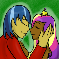 Size: 500x500 | Tagged: safe, artist:nikki-nicole-p, princess cadance, shining armor, clothes, female, humanized, male